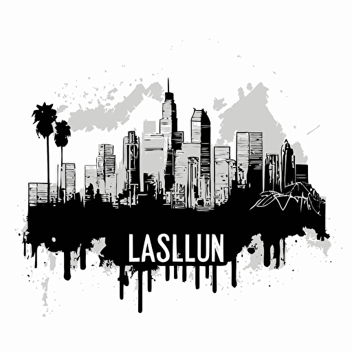 a simple sketch of the Los Angeles skyline vector