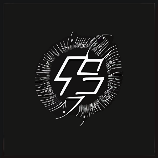 Minimalist Vector logo for Electric, E Logo black and white