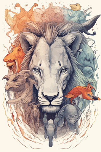 vector artwork of animal consciousness