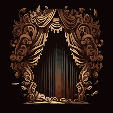 theater curtain vector