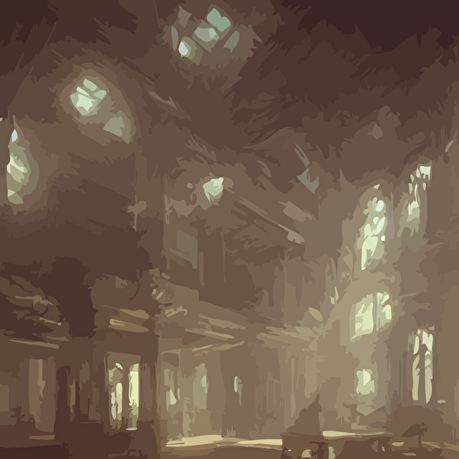 view inside late victorian mansion ray traced octane 3d render style peter mohrbacher peter gric