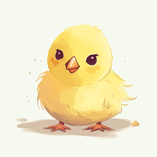 a cute chick, vector, a simple drawing, q 2