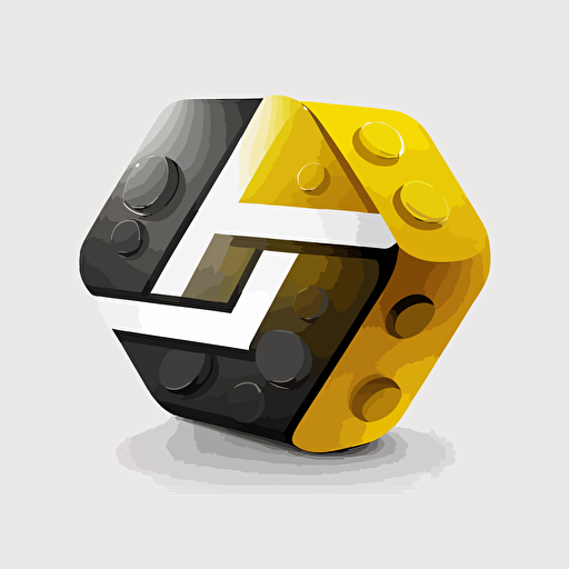 logo, vectorial, vitamin, battery, yellow, black, material design, white background