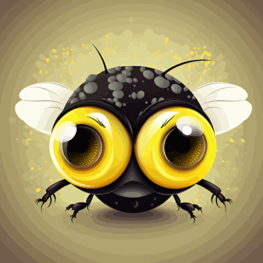 AI MAKE A CLIPART VECTOR CUTE YELLOW AND BLACK BEE WITH WITH BEAUTIFUL EYES AND LONG EYELASHES