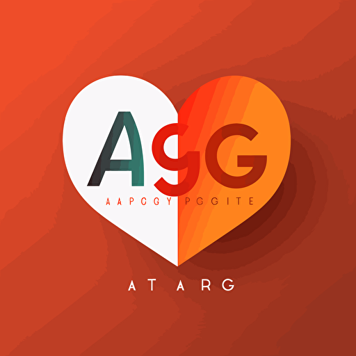 ARTG, heart shape and wordmark inside, pictorial logo, minimalist logo, one color, vector, modern