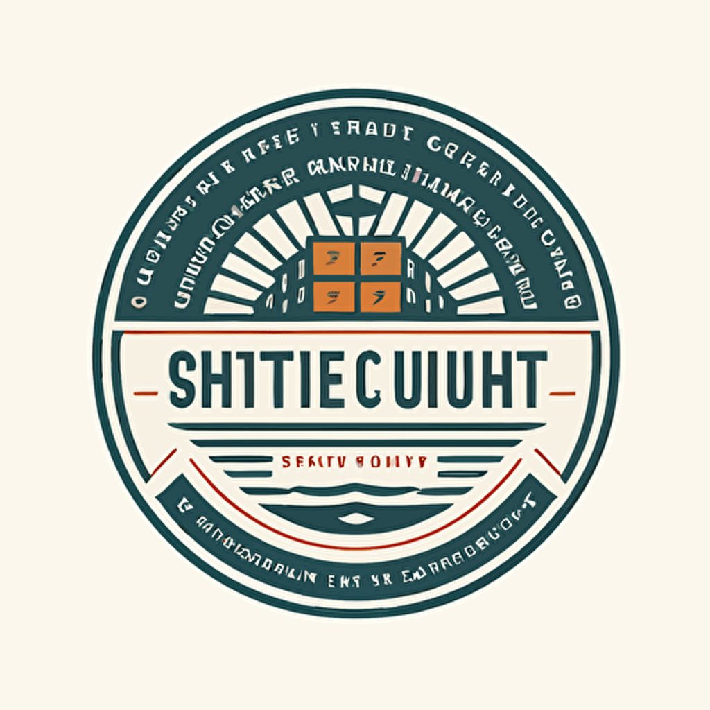 a minimal vector logo design for a mail company called "The Shipping Outlet", white background