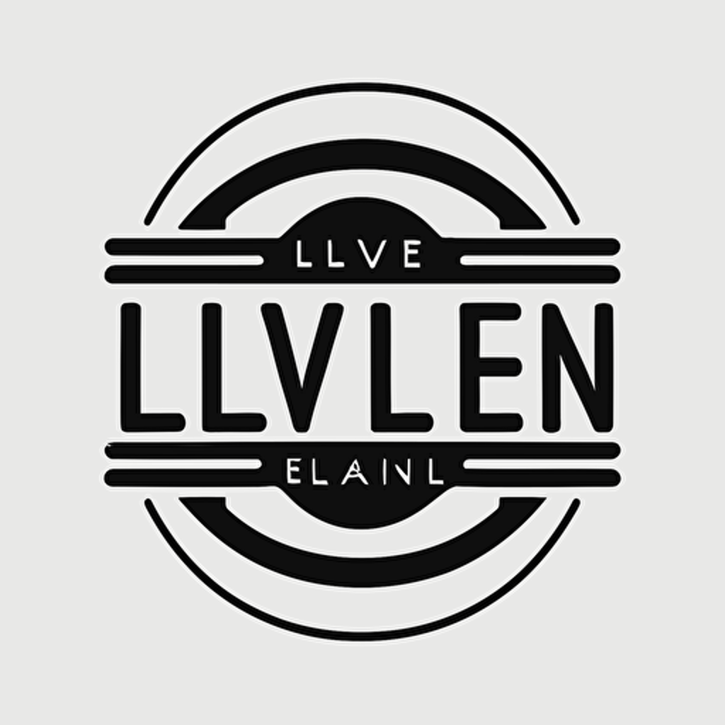 classic, modern, simple iconic logo of "LiveIn", black vector, on white background