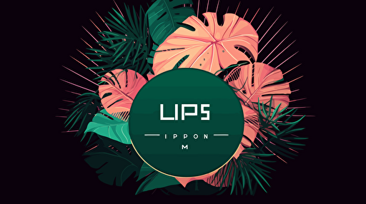 Design vector-logo with text: "Loppis". Summer-stylish.