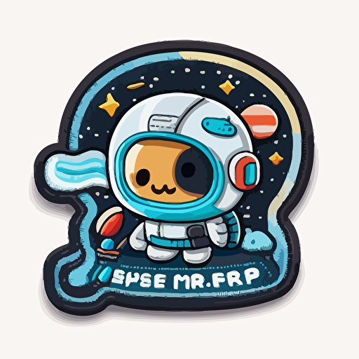 space explorer patch, vector, cute, 2d