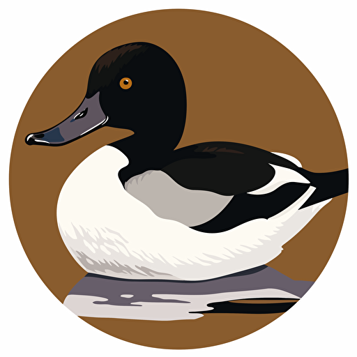 vector art of a ring-necked duck for a sticker