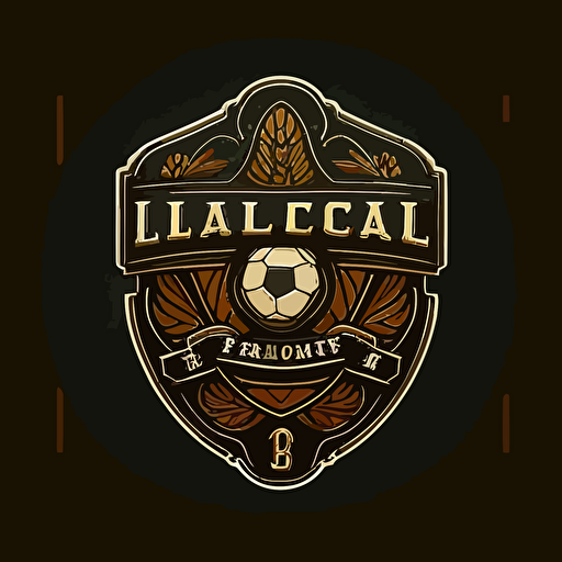 vector logo style football leauge badge style