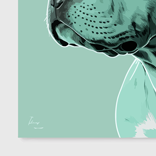 minimal vector pit bull minimal colors mint