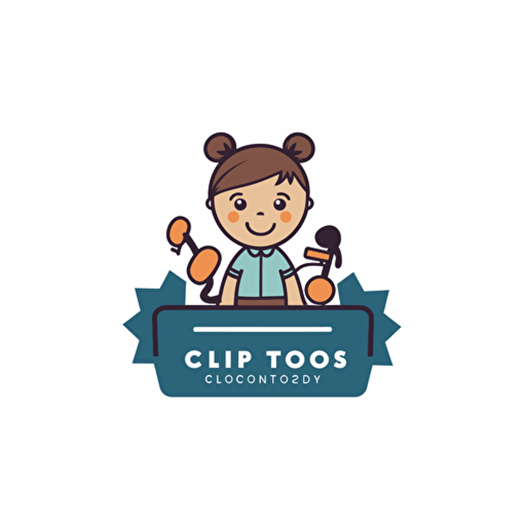logo for company selling creative toys school children, simple, vector