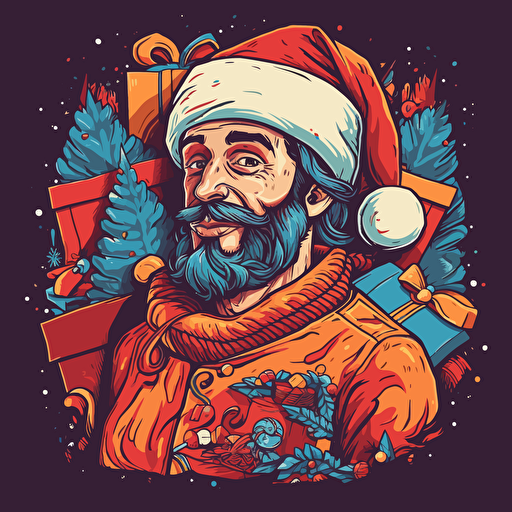 chritsmas vector drawing happy and smooth