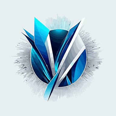 vector, simple, corporate logo, corporate colors of blue and light gray, surprise, inspiration,