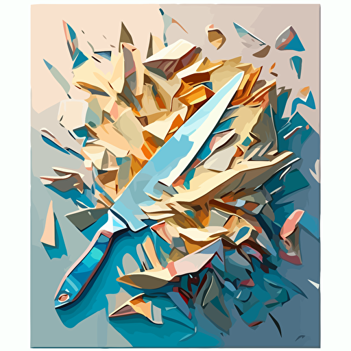 Lorentz Vector, oil painting knife, beautiful pale color,