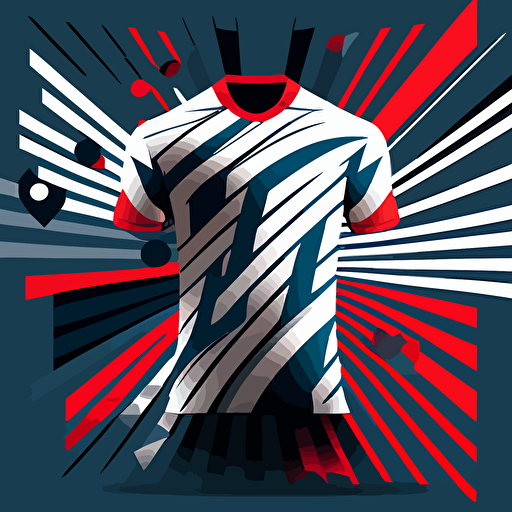Vector image with a pattern to put on a soccer jersey with abstract and modern shape, ar