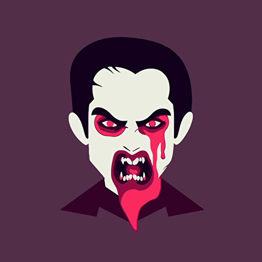 vampire logo, vector style, stylized