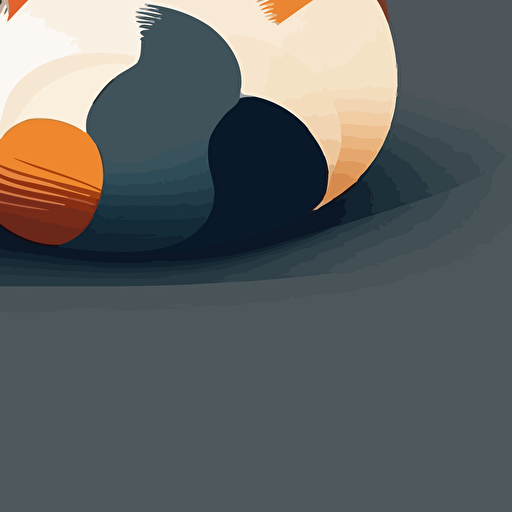 simplistic vector sleeping calico cat