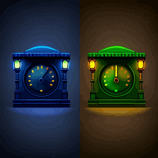 Day/Night Cycle Indicator, gameui, gameart, fantasy, clean, vector,2d, painted