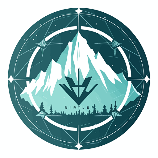 cyber north, image only, vector brand idientification symbol