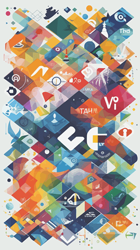 vector, collage of corporate logos transitioning into digital tokens