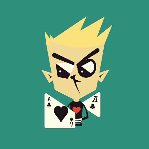 Johnny Test, Johnny Test Dukie as a playing card, CartoonNetwork, Simple, Minimalist Design, Vector, illustration