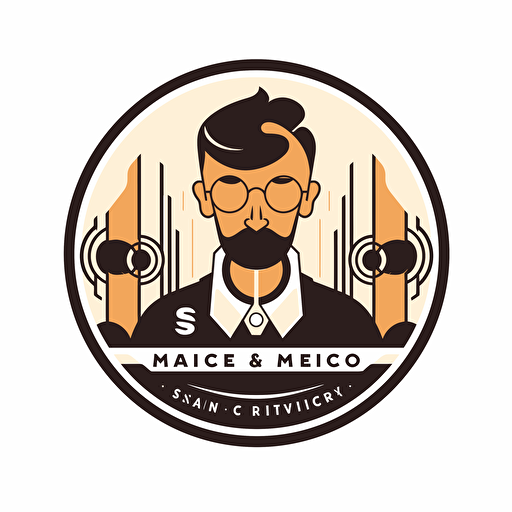 Mix&Mastering service. vector logo