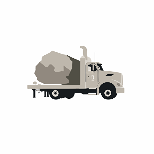 a vector monochromatic logo that includes a concrete truck for a concrete business located in boise idaho