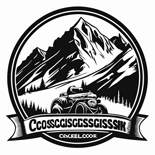grossglockner logo, vector, black and white