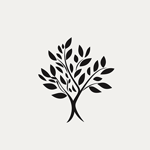 olive oil company minimalist logo, black and white, the logo contains a bottle and olive tree leaves, vector logo
