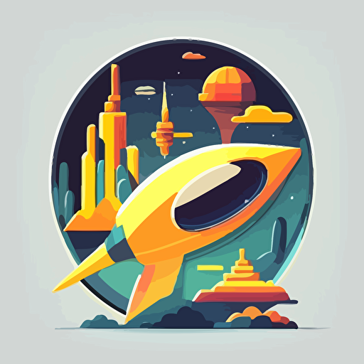 flat vector illustration futuristc search icon