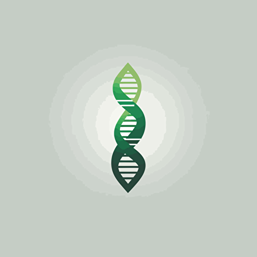 flat vector logo of a DNA Strand, green green green gradient, simple minimal, by Ivan Chermayeff