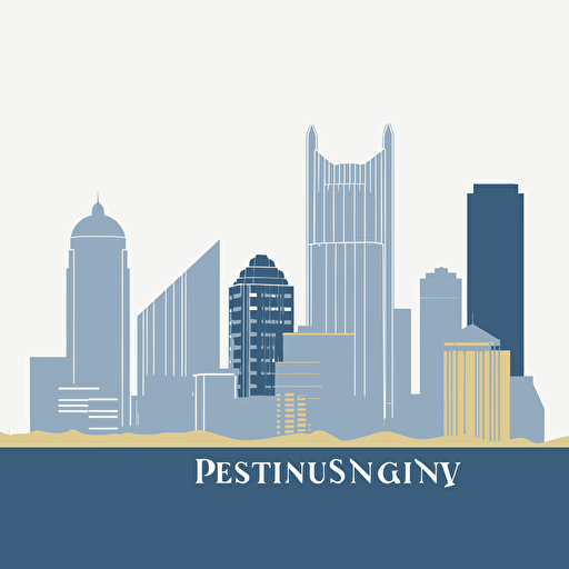 a vector image of the skyline of Pittsburgh Pennsylivania