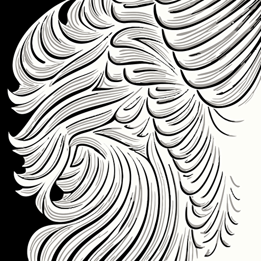 a super simple angel wing pattern to use for a background. vector contour