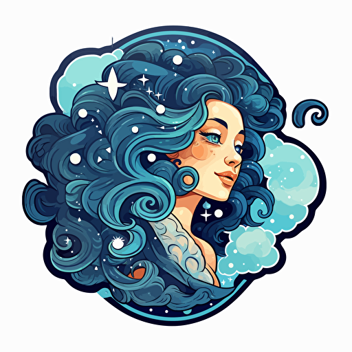 Aquarius vector sticker