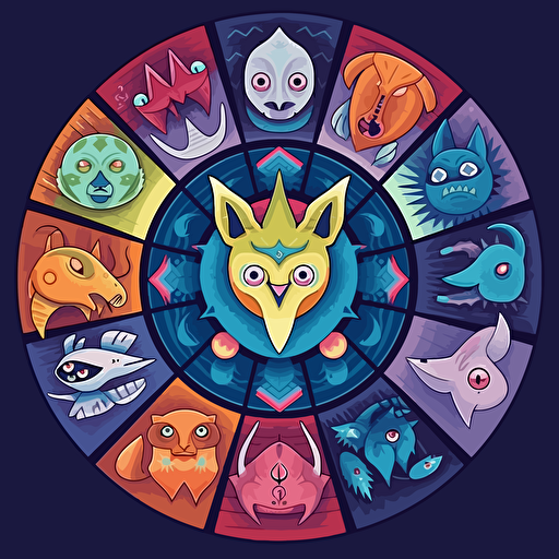 illustration, ultimate frisbee, anthropomorphic creatures without labels or categories, inspired by elements of nature, pure emotions, 5-color palette, vectorized illustration, colors not repeating side by side, geometric shapes and curves.