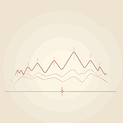 ECG heart beat line as a mounain peak, vector, minimalistic, clean