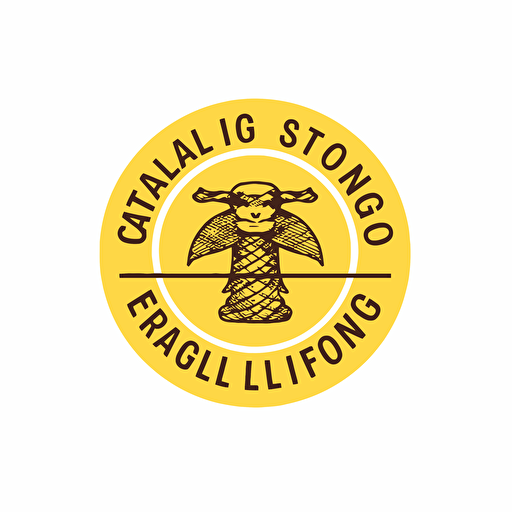 logo for test knitting company, yellow color, vector style, logo style, white background, png