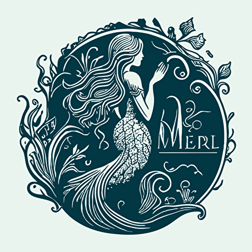 mermaid, logo, vector, simple