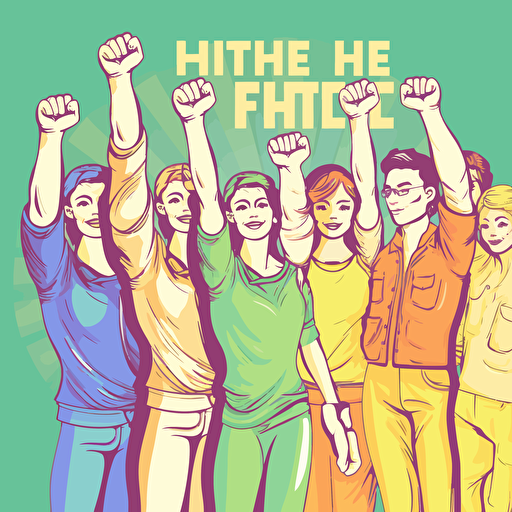 symbolic for "We want to help every people with medicine to be healthful", vector, pop art style, soft colors