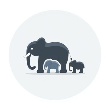 a family of elephants