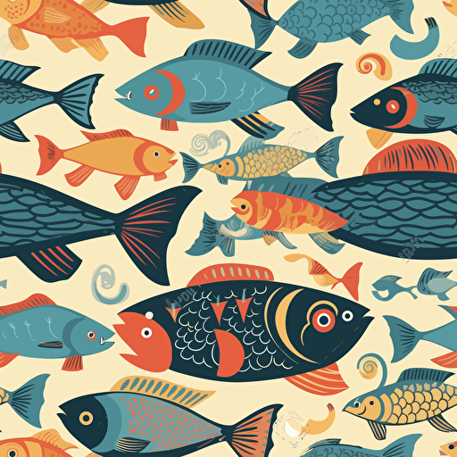 fish pattern, vector