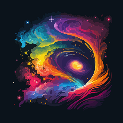 vector art colorful, galaxy