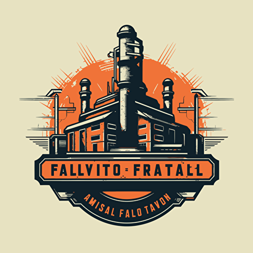 industrial logo design, vector style