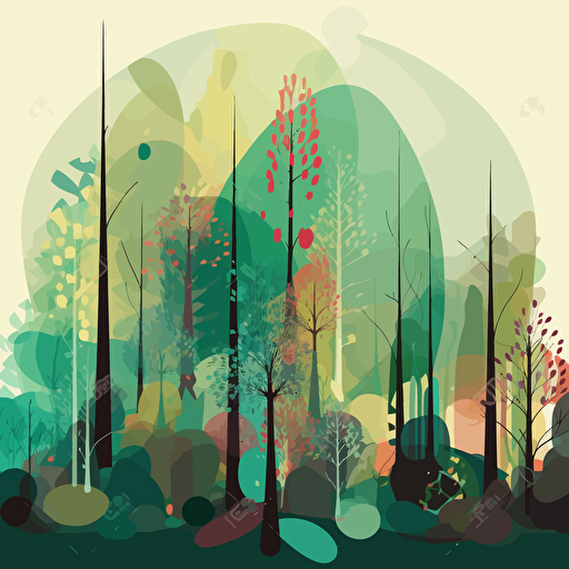 abstract forest, vector