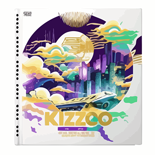 neo tokyo kenzo japanese style with flames gold coins clouds scifi vector detailed high definition white purple green blue yellow