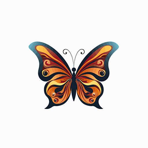 2d vector logo of a butterfly