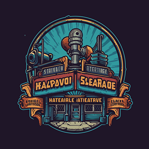 retro hardware store vector logo