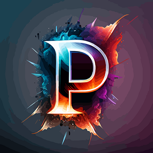 a logo made from 2 letter P, vector